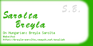 sarolta breyla business card
